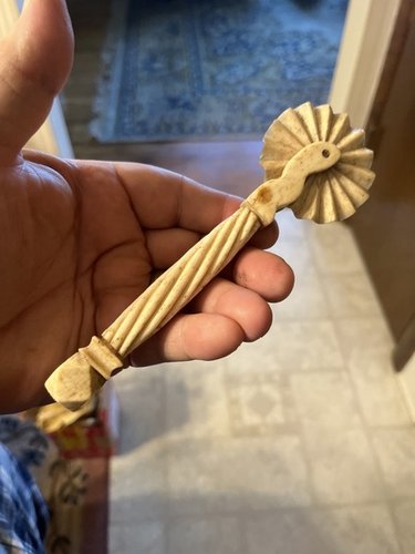 18th century sailors Whale bone carved pie crimper