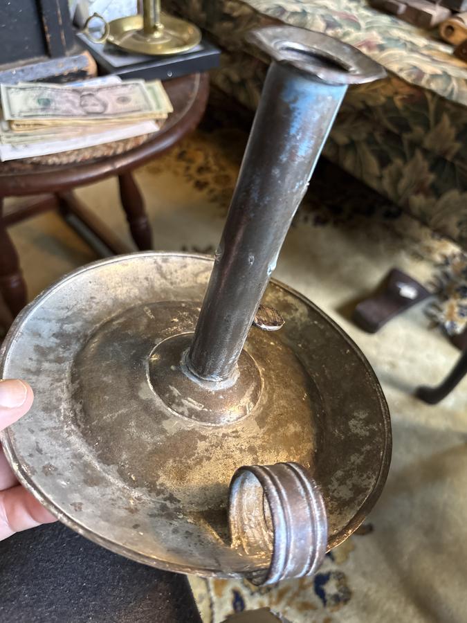 18th century cleated bottom push-up chamber stick