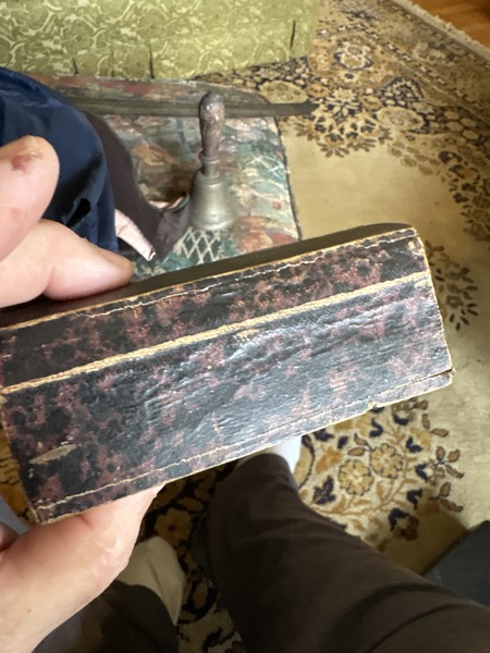 19th century 1820 wallpaper covered miniature box