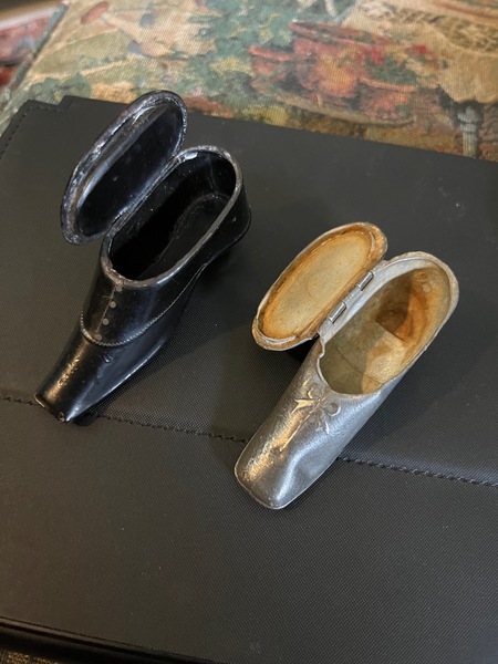Two Early 19th Century Shoe Shaped Snuff Boxes
