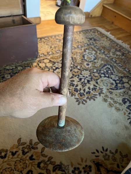 18th century super hat /wig / bonnet stand paint