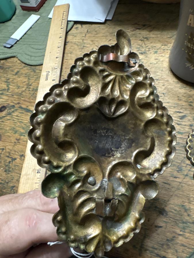 17th early 18th century Dutch brass pricket sticks