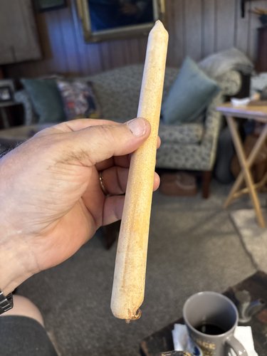 Tallow 18th early 19th century candle full length