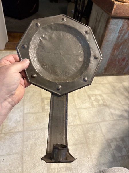 18th /19th century octagon tin candle sconce super