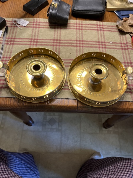 English 18th Century Pair of Chamber Sticks