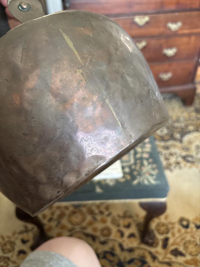 Early 19th century signed Phila copper tea kettle