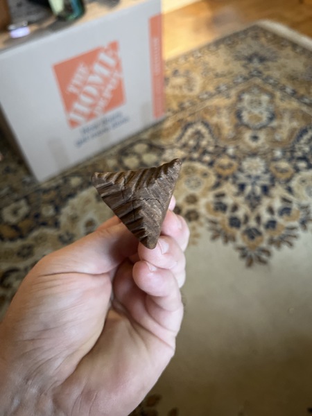 Early 18th century American butter print triangle