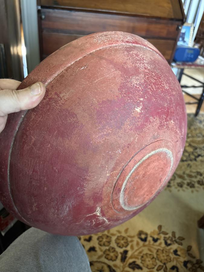 Best original dry surface red painted footed bowl