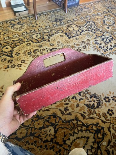Early 19th Century Original Painted Cutlery Tote