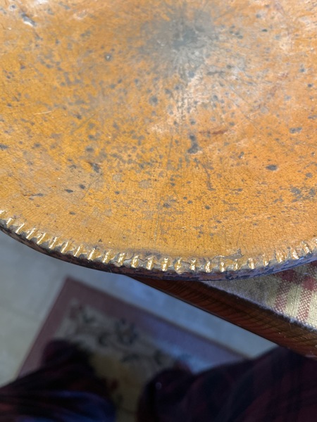Early red-ware coggle edge 11 inch charger