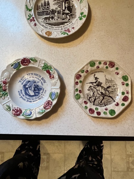 CHOICE: 19th C. Prattware Colored Child's Dishes