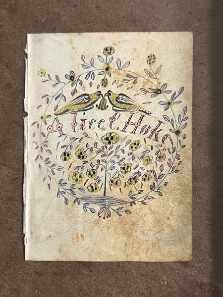 19th Century Watercolor Book Plate with Birds, PA