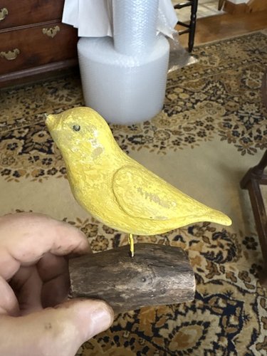 19th century carved and original painted bird nice