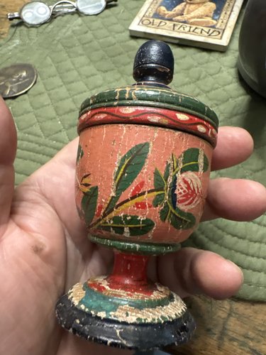 19th century pa. Painted lehnware spice spice