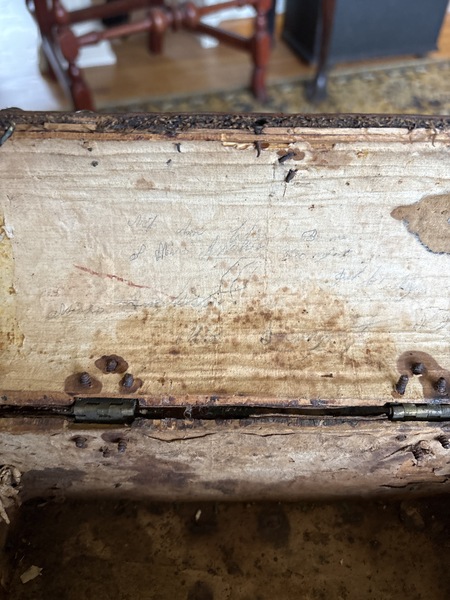 17th /18th c. tack design dome top document box