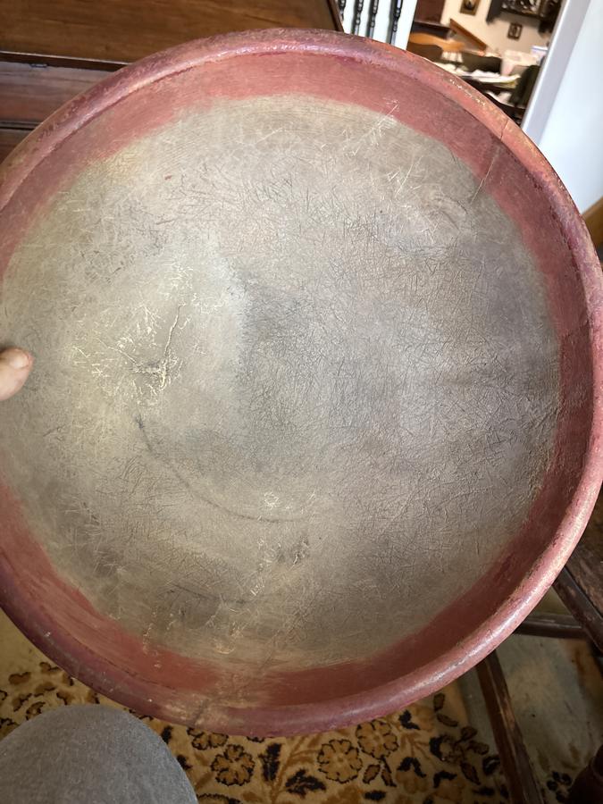 Best original dry surface red painted footed bowl