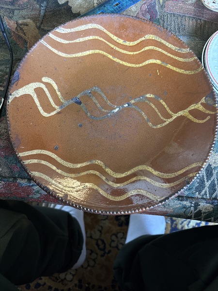 18th /19th century red-ware design pa. Charger