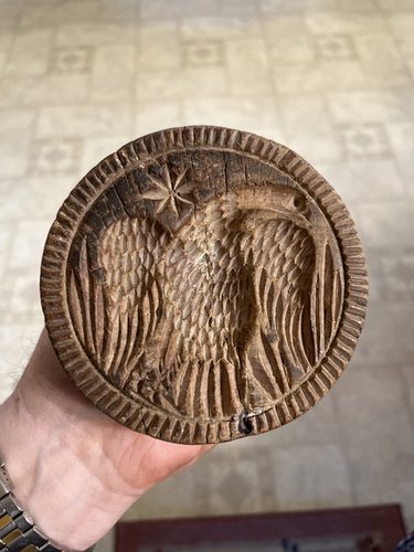 American early federal carved eagle butter print