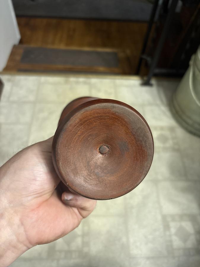 18th century pole lathe turned 7 3/4 t. Goblet