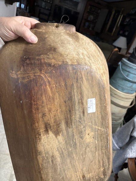 Large American 18th century treen-ware bowl nice