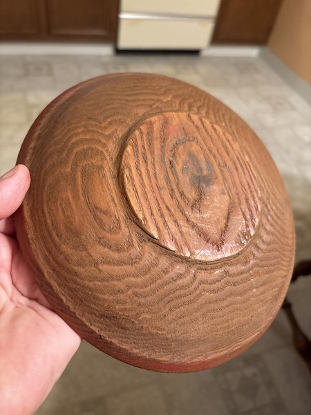 18/19th century small southern pine eating bowl