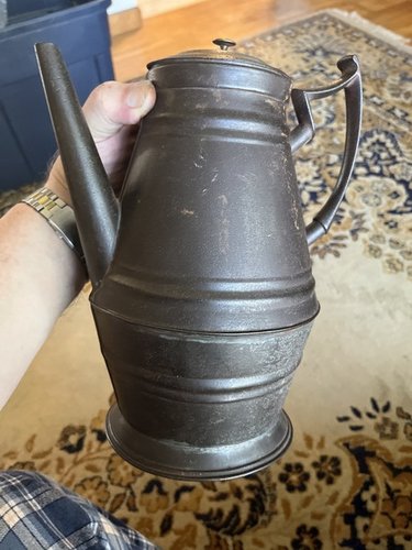18th century American Tinware super coffee pot