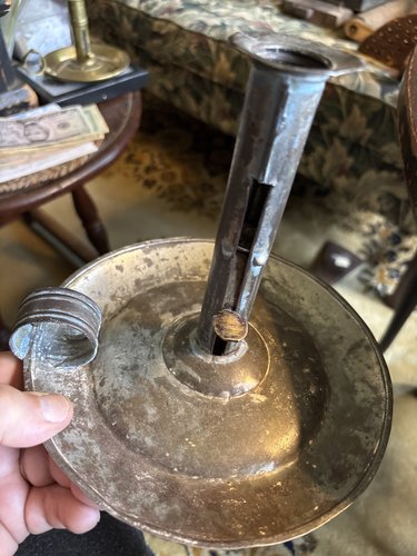 18th century cleated bottom push-up chamber stick