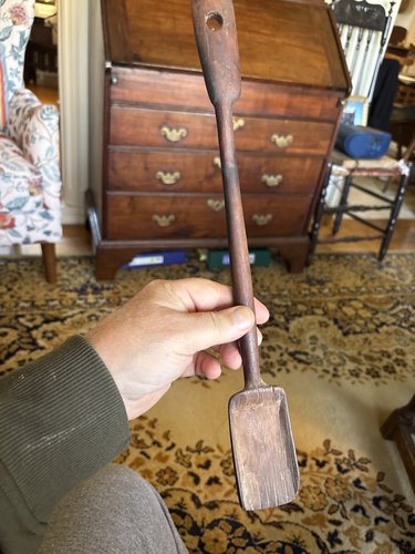 18th century great shovel shaped treen-ware spoon