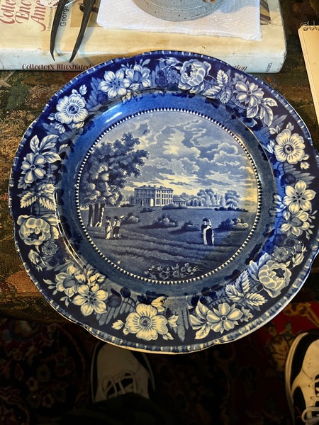 19th C. Stevenson Culford Hall Historical Dish