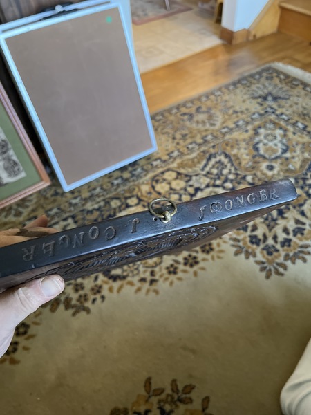 Rare J Conger American eagle carved cookie board