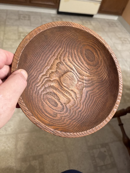 18/19th century small southern pine eating bowl
