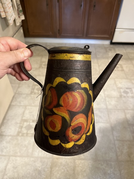 Early 19th century pa. Phila toleware coffee pot