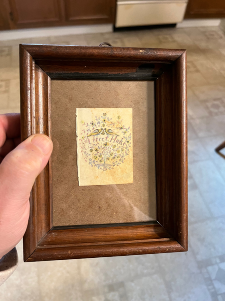 19th Century Watercolor Book Plate with Birds, PA