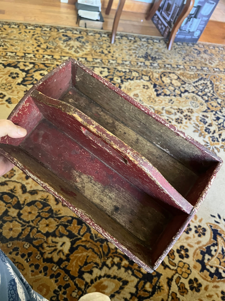 Early 19th Century Original Painted Cutlery Tote