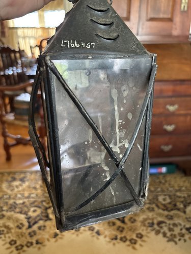 18 th early 19th century glass panel lantern nice