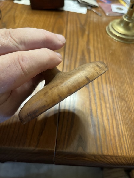 Walnut 19th century double flower butter print