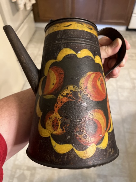 Early 19th century pa. Phila toleware coffee pot