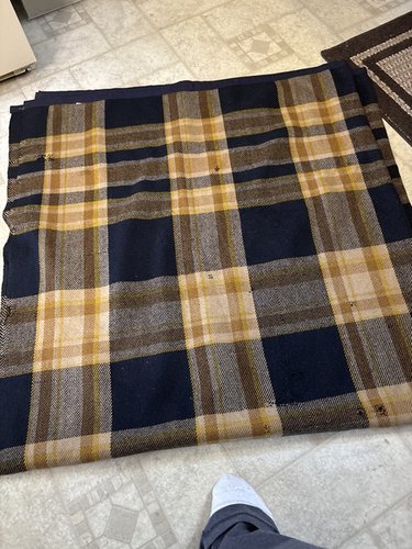 18th /19th c. Linsey woolsey blanket unusual color