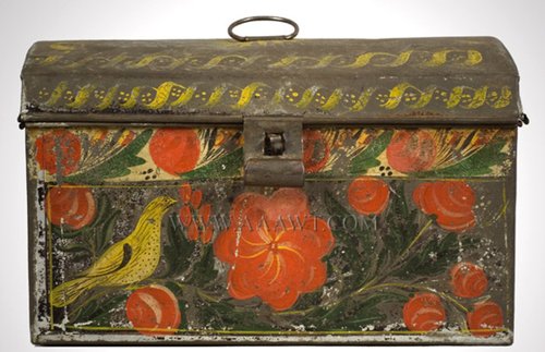 Toleware Box, 19th c