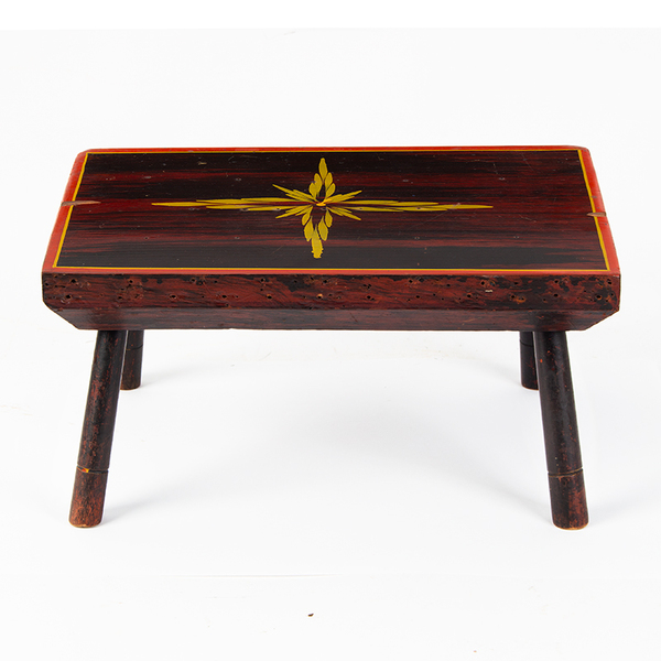Paint decorated Foot Stool