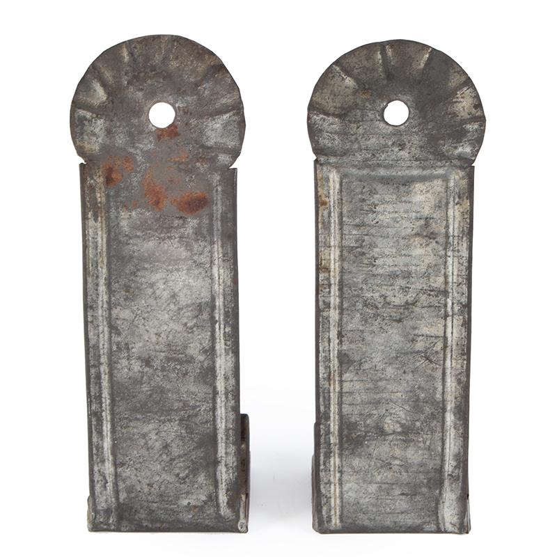 Pr candle sconces with square drip pans