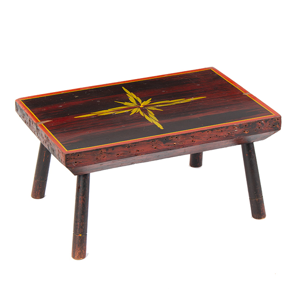 Paint decorated Foot Stool