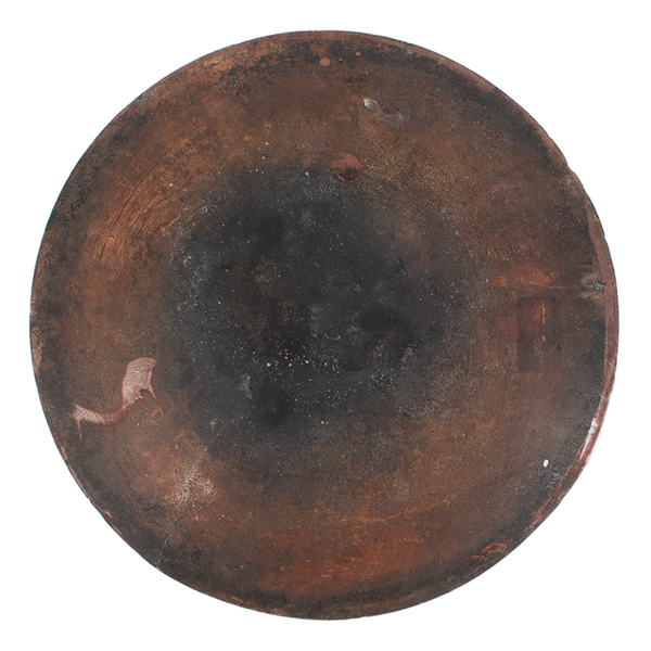 Slip decorated redware plate