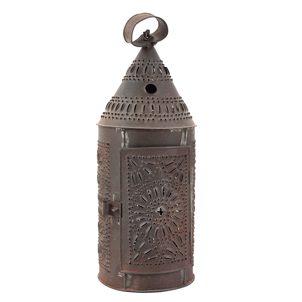 Pierced and punched Sheet iron Lantern