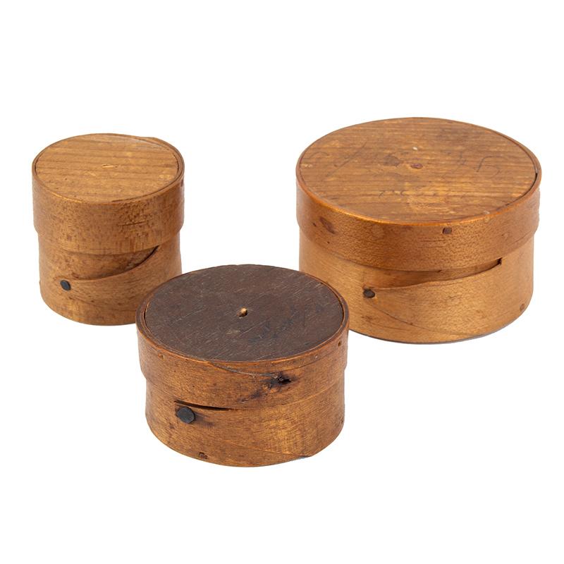 Miniature Bentwood Boxes, lot of 3