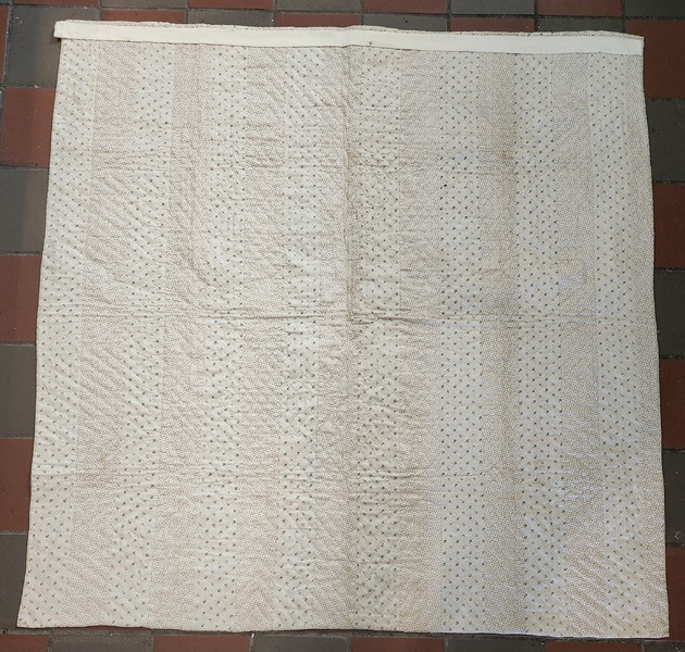**Near Mint Ca. 1900 PA Whig Rose/Bars Crib Quilt