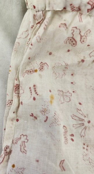 Antique PA. Calico Print Drawstring Seed/Ditty Bag