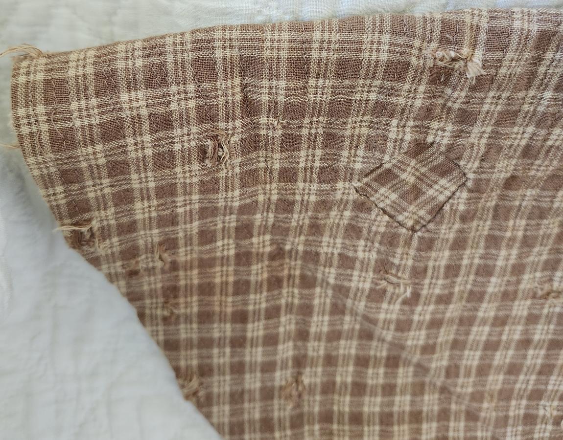 Vintage Make-Do Prairie Bonnet in Brown Plaid