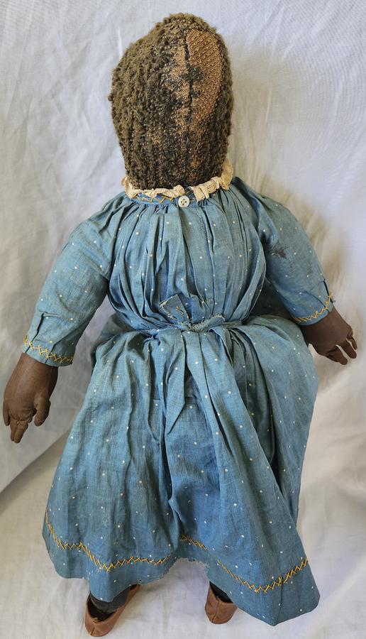 19th C. Black Folk Art Rag Doll Ex Stass