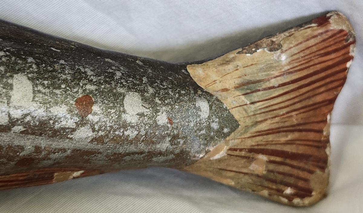 Antique German Papier Mache Trout Candy Container
